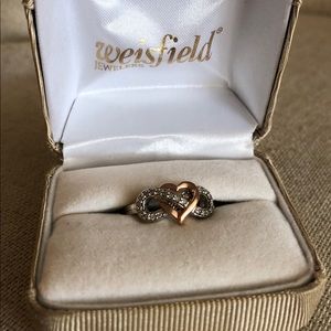 Heart and infinity promise ring size 6.5